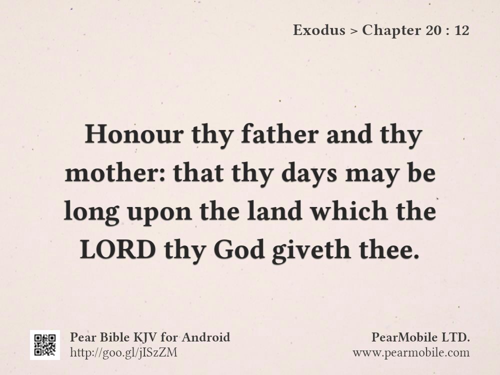 Exodus, Chapter 20:12